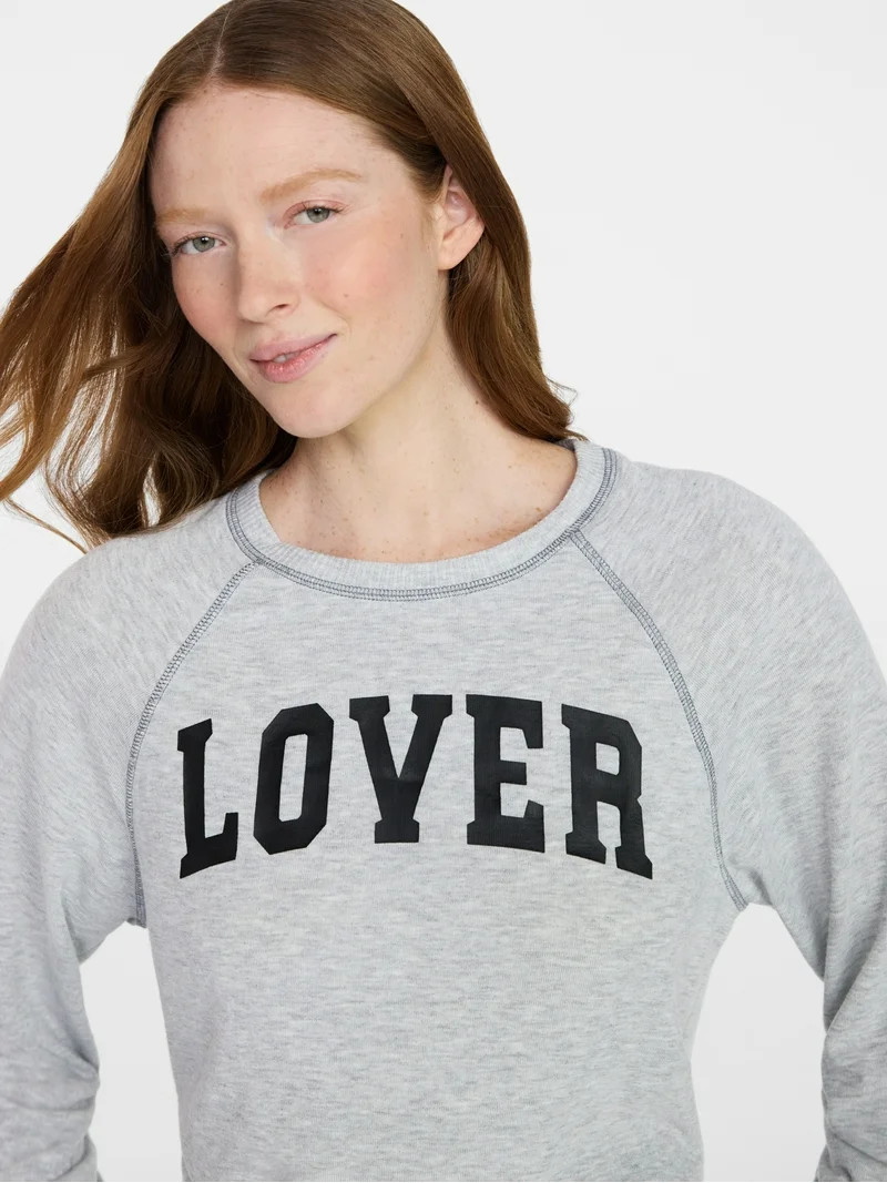 Joyspun Women's Cozy Lounge Collection Hacci Knit Long Sleeve Sleep Top, Sizes XS-3X | Walmart (US)