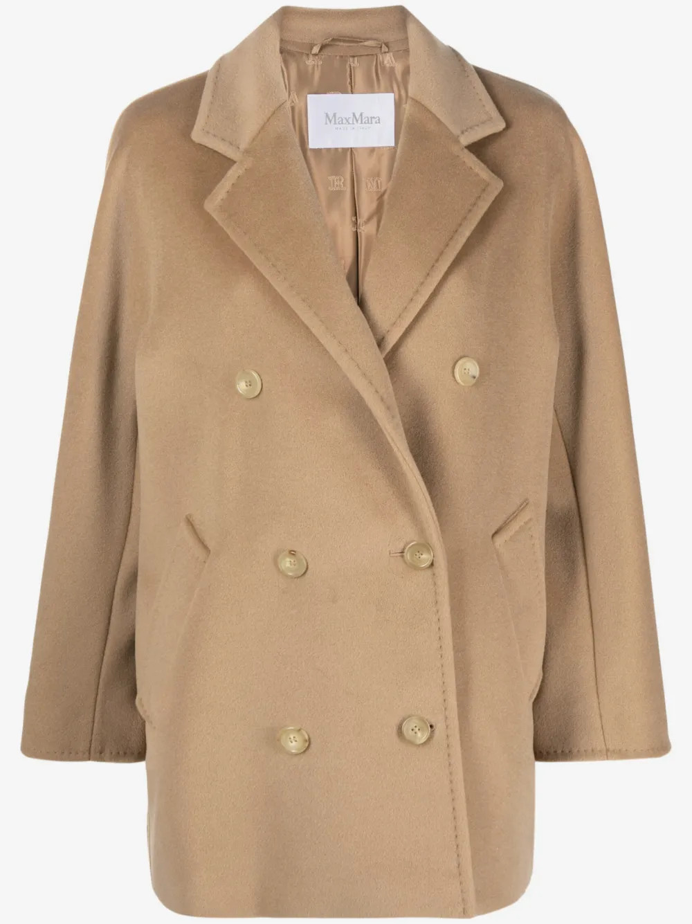 Max Mara Rebus double-breasted coat - Brown | Farfetch Global