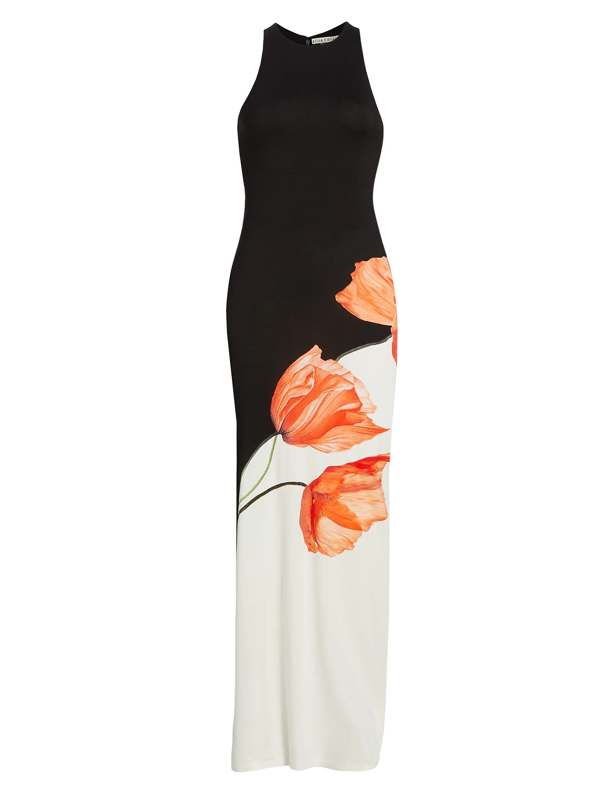 Pania Two-Tone Floral Column Dress | Saks Fifth Avenue