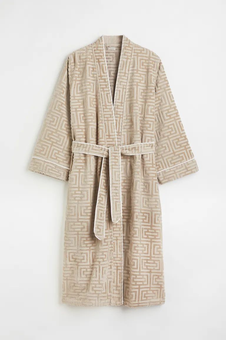 Jacquard-patterned Bathrobe | H&M (US + CA)