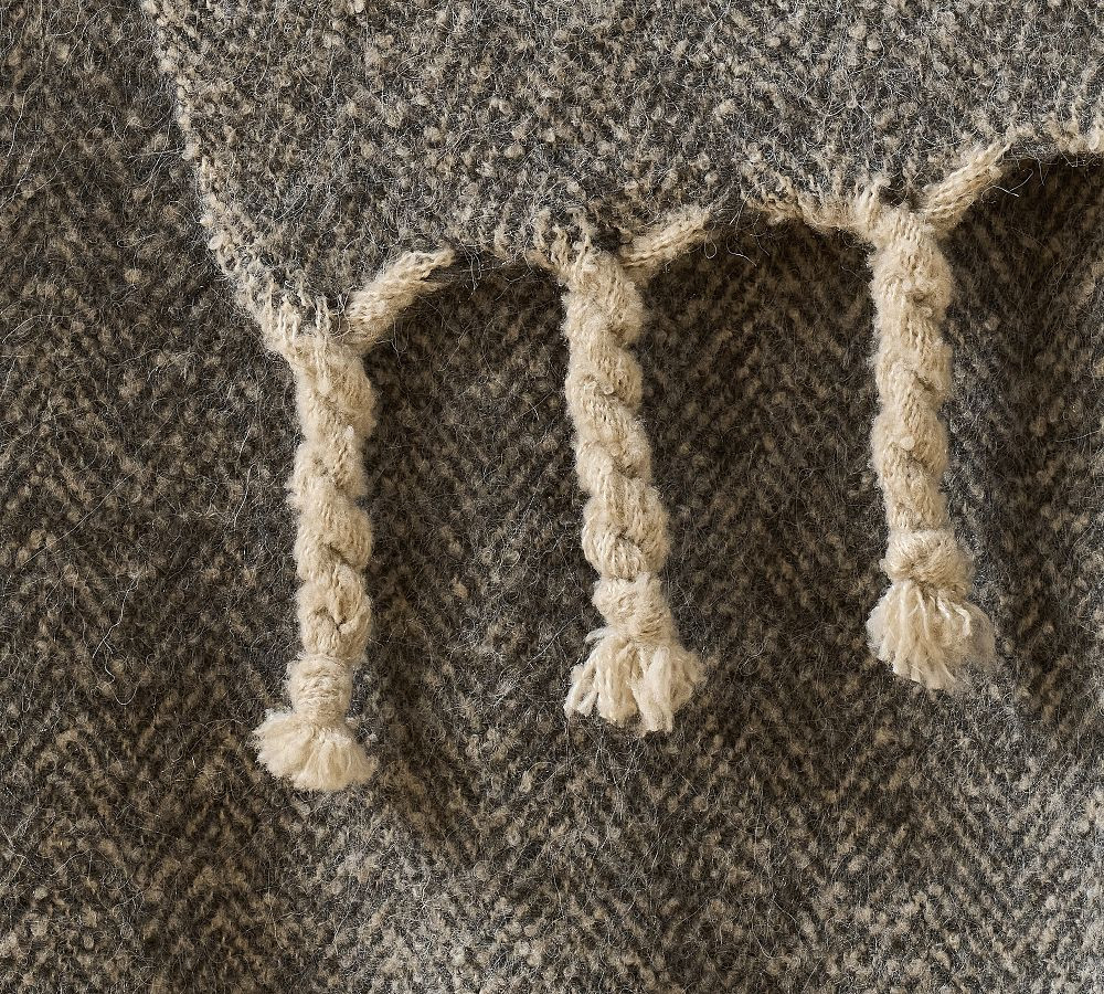 Herringbone Twisted Tassel Throw | Pottery Barn (US)