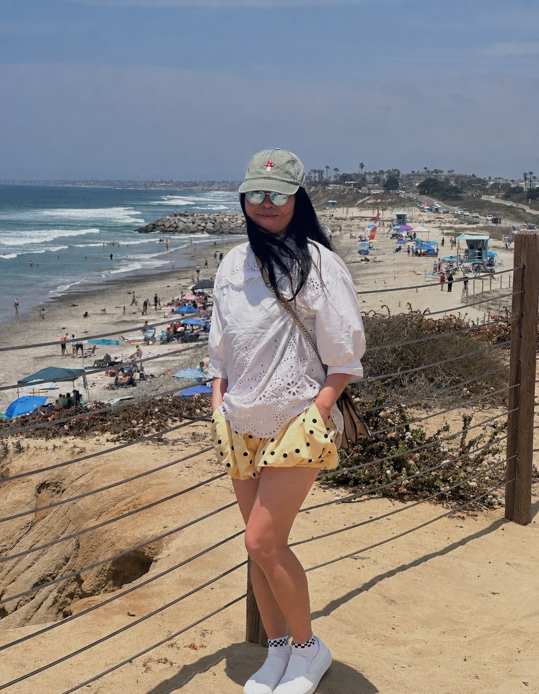 Beach days call for easy pieces that never go out of style. ☀️ A crisp white eyelet top, relaxed pocket shorts, mirrored sunglasses, and comfy sneakers are the kind of effortless travel outfit I always reach for. Comfortable enough for walking the coastline, polished enough for lunch with an ocean view. Simple, timeless, and ready for every summer getaway.

#travelstyle #beachstyle #summeroutfit #vacationoutfit #resortwear #whiteblouse #pocketshorts #mirroredsunglasses #sneakerstyle #coastalstyle #beachday #oceanview #travelfashion #LTKtravel #LTKstyle

#LTKdayinmylife #LTKTravel #LTKvlog