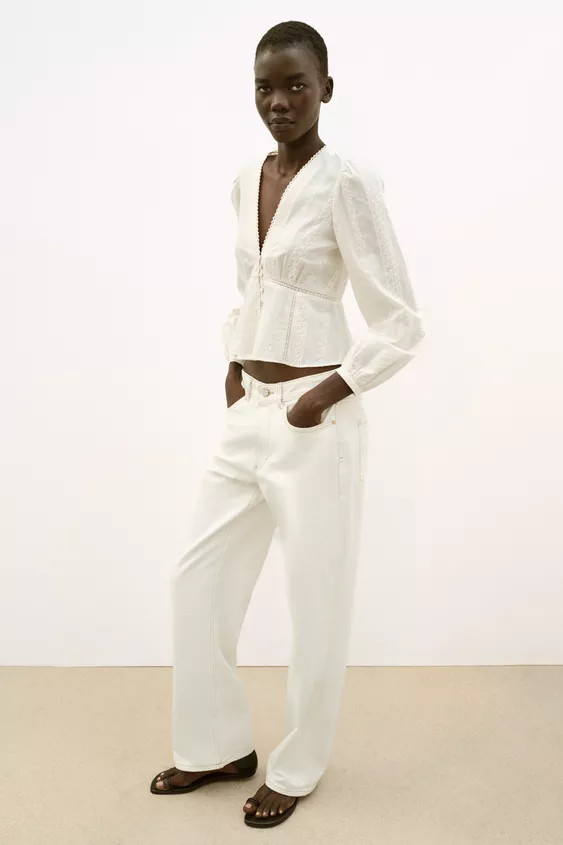 EMBROIDERED ROMANTIC BLOUSE | Zara DE