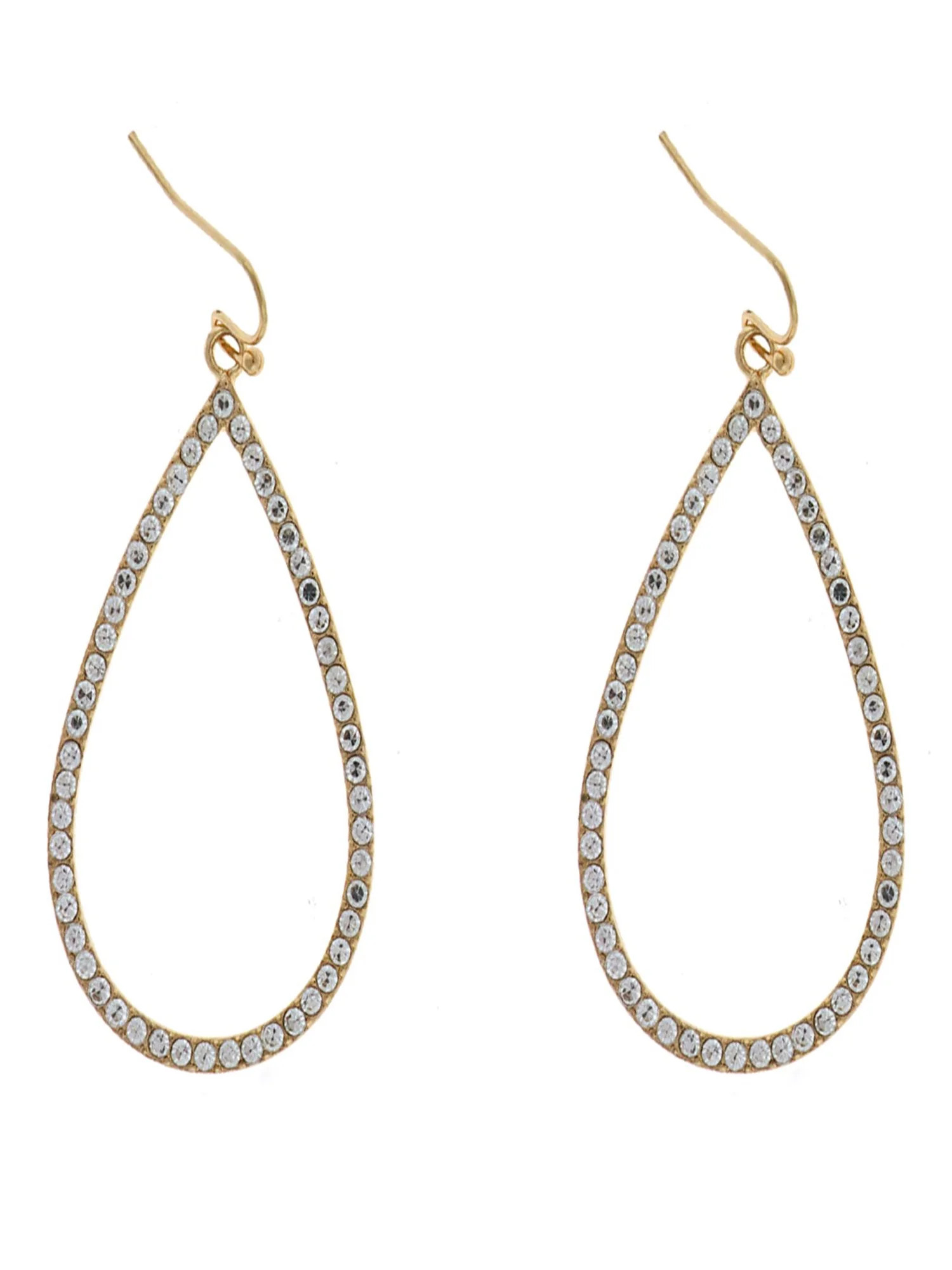 Time and Tru Woman's Stone Drop Earring, Gold | Walmart (US)
