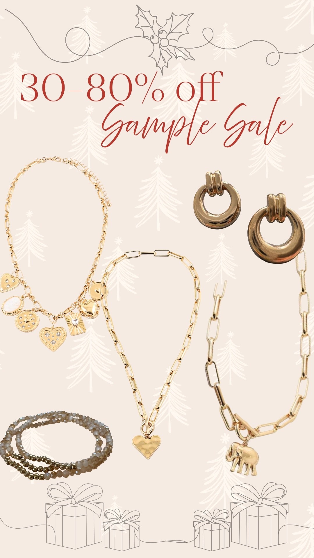 Small business jewelry brand is having a huge end of the year sample sale!! These would make great gifts !! Love the gold elephant necklace !!! 

#LTKGiftGuide #LTKFindsUnder50 #LTKHoliday