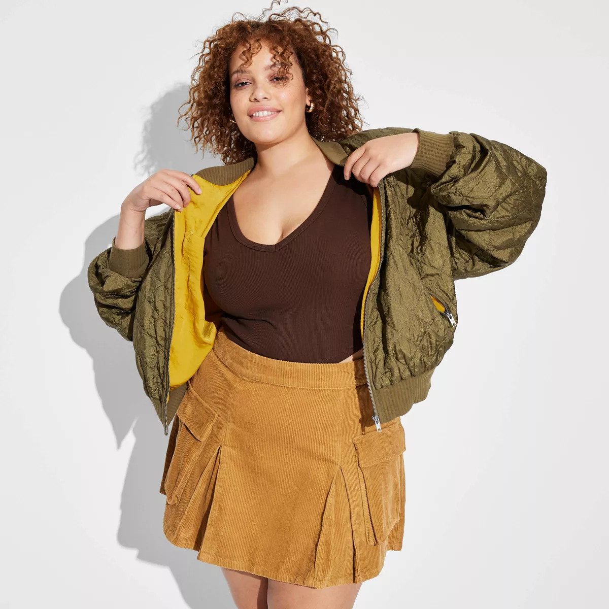 Women's Quilted Bomber Jacket - Wild Fable™ Green | Target
