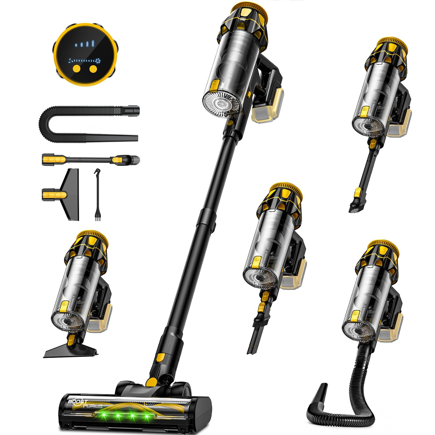 Amazon.com - Cordless Vacuum Cleaner for DeWalt 20V Battery, 400W Vacuum Cleaners for Home, Self-Standing Stick Vac w/LED Display, Anti-Tangle Lightweight Vacuum for Carpet, Floor, Car(Battery Not Included) | Amazon (US)