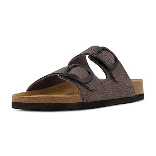 CUSHIONAIRE Lang Slip On Cork Footbed Womens Sandals \u2013 Comfortable Slides with Adjustable Bu... | Amazon (US)