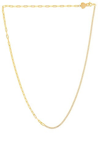 Avery Tennis Necklace in Gold | Revolve Clothing (Global)