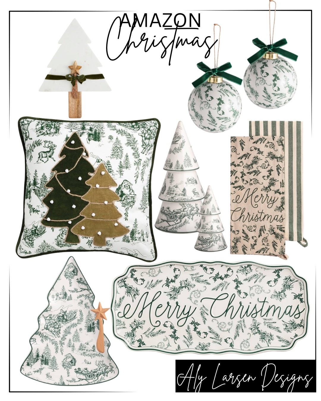 Green toile Amazon Christmas decor 

#LTKGiftGuide #LTKHoliday #LTKHome