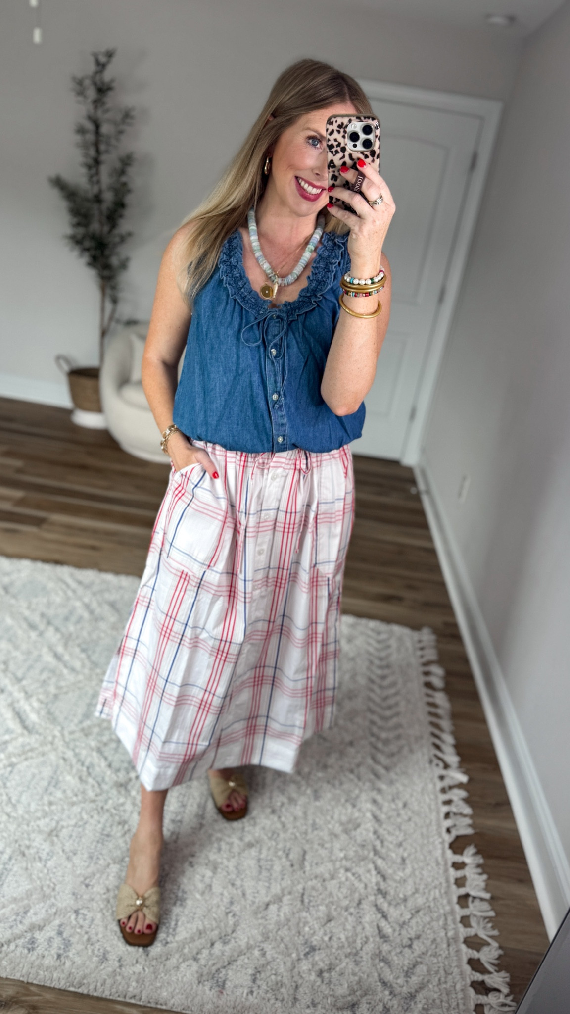 Weekend Walmart Wins Try-On
Denim tank- small
Red, white & blue midi skirt- small

#LTKmomlife #LTKootd
