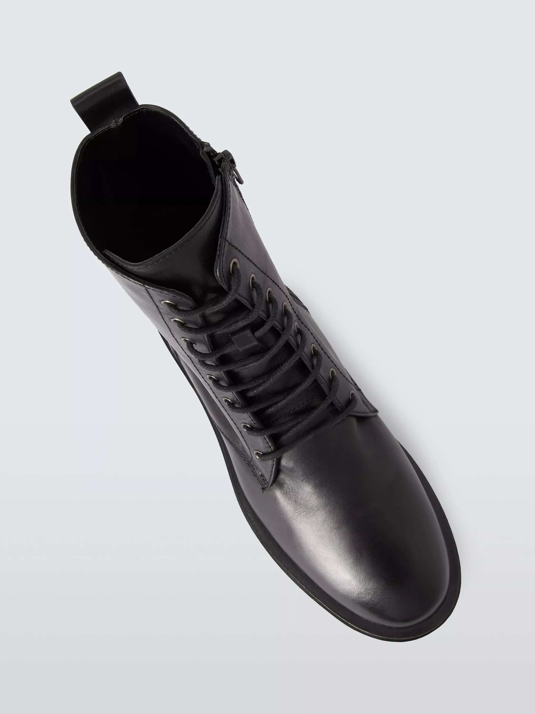 John Lewis ANYDAYPure Leather Everyday Easy Lace Up Ankle Boots, Black | John Lewis (UK)