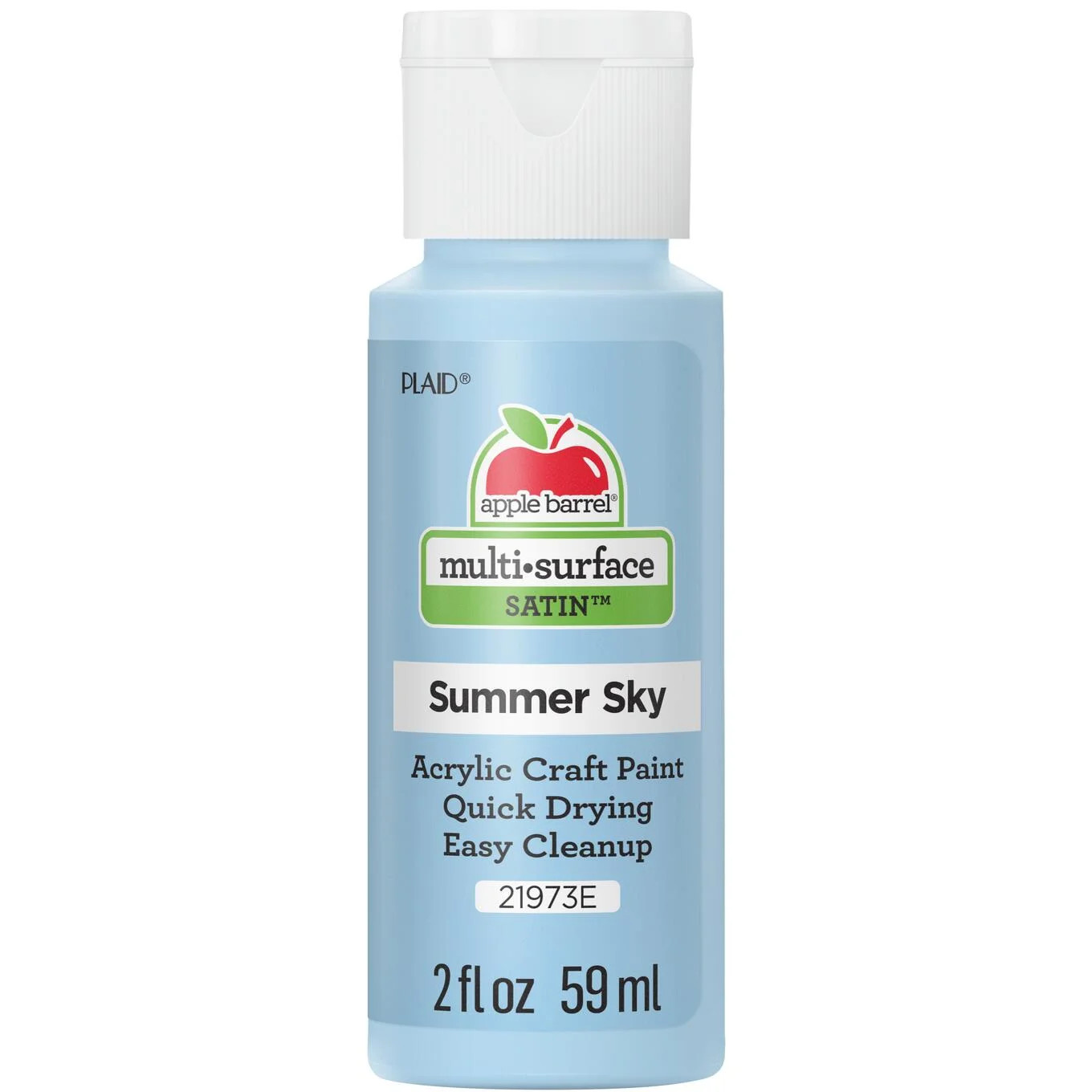 Apple Barrel Multi-Surface Acrylic Craft Paint, Satin Finish, Summer Sky, 2 fl oz | Walmart (US)