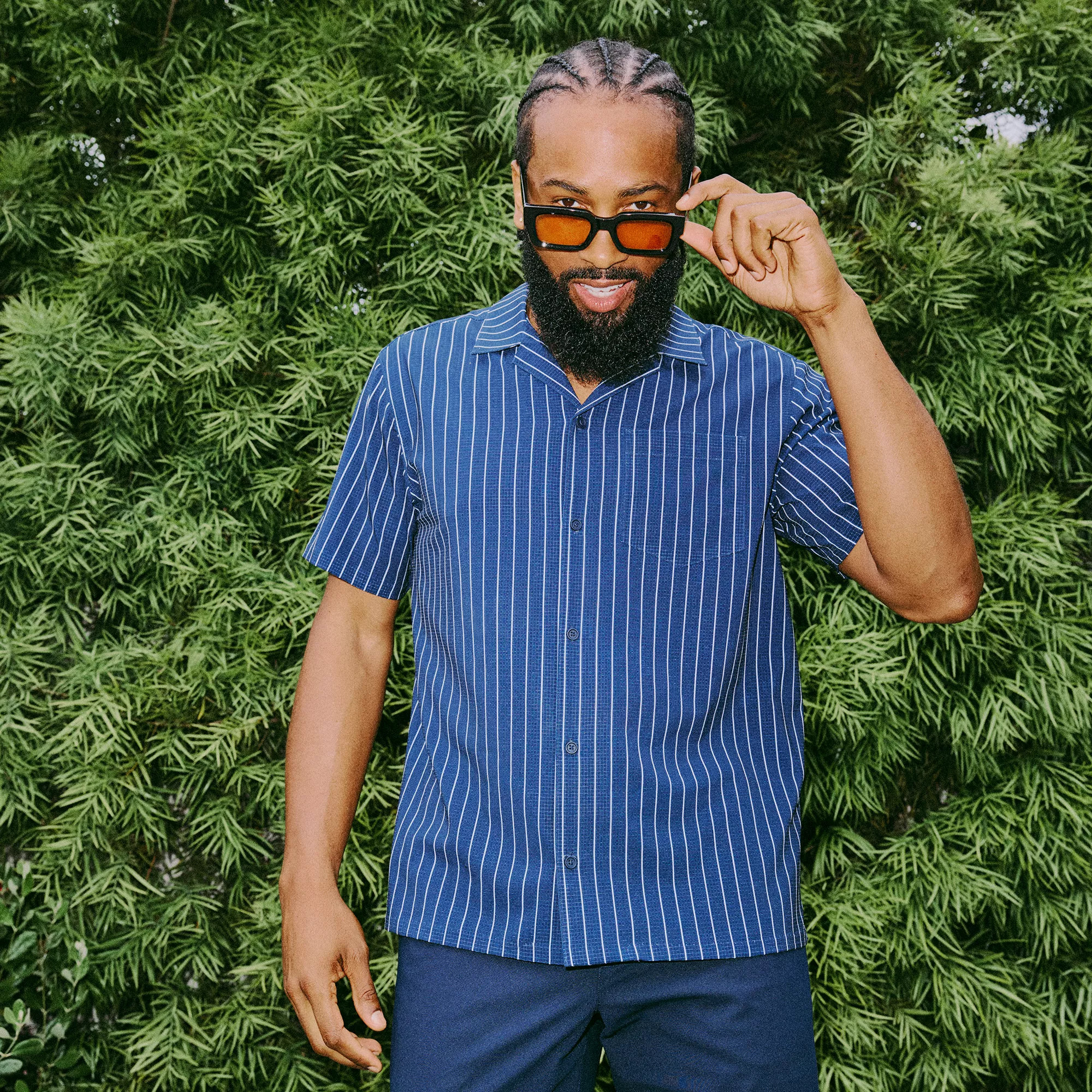 VRST Men's Performance Resort Shirt, XL, Navy Pinstripe | DICK'S Sporting Goods