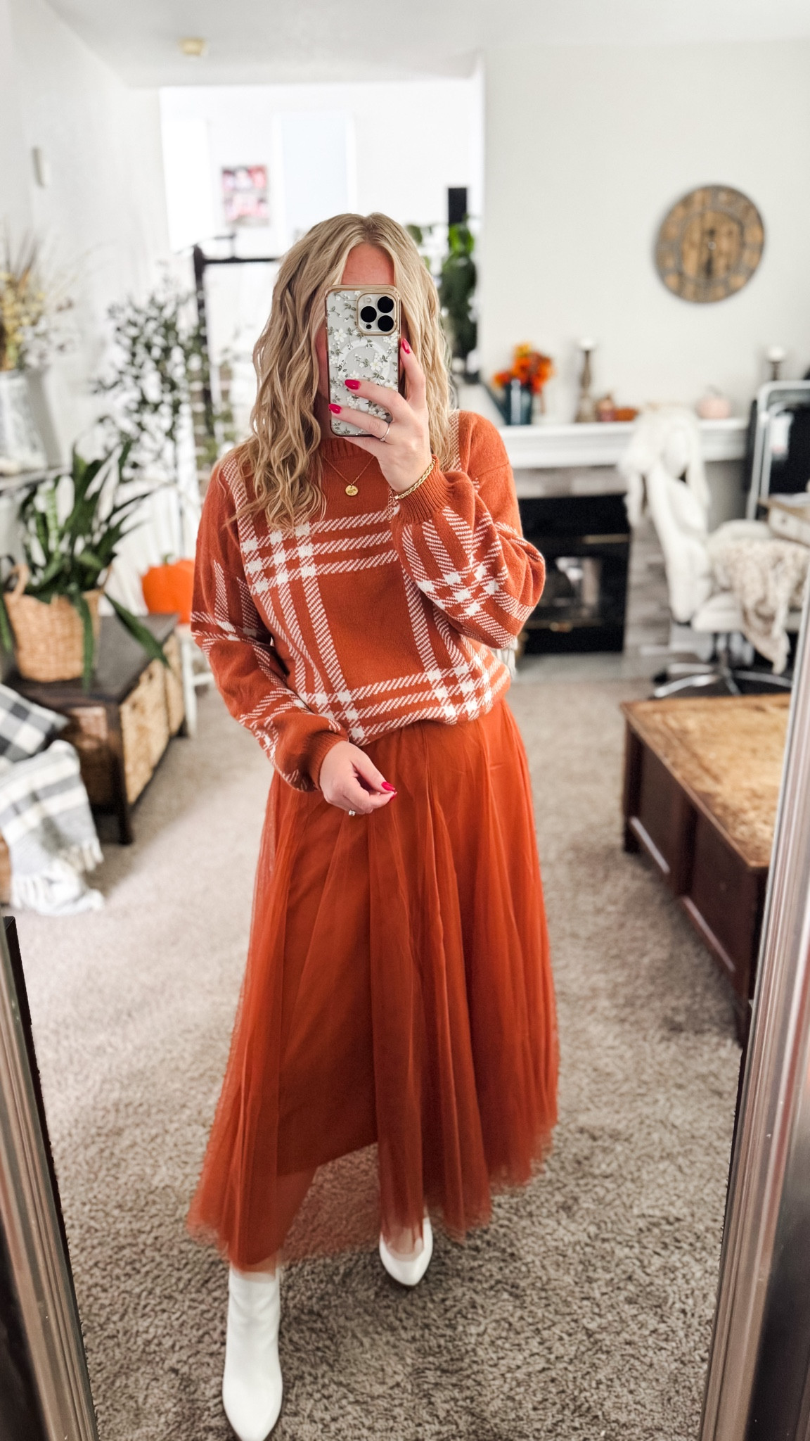 Orange plaid sweater with an orange tulle skirt, and ankle boots. Everything fits tts






Amazon outfits, fall outfit inspo, outfit ideas, casual outfits amazon, amazon outfits every day, outfit ideas 2026, fall outfits, fall outfits Amazon, midsize fall outfit inspo, petite outfits for fall, Amazon fall fashion, casual fall style, trending fall fashion, September outfit ideas,

#LTKootd #LTKSeasonal #LTKWorkwear
