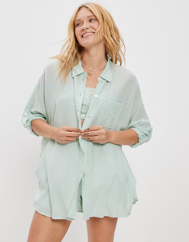 AE Go Big Oversized Shirt | American Eagle Outfitters (US & CA)