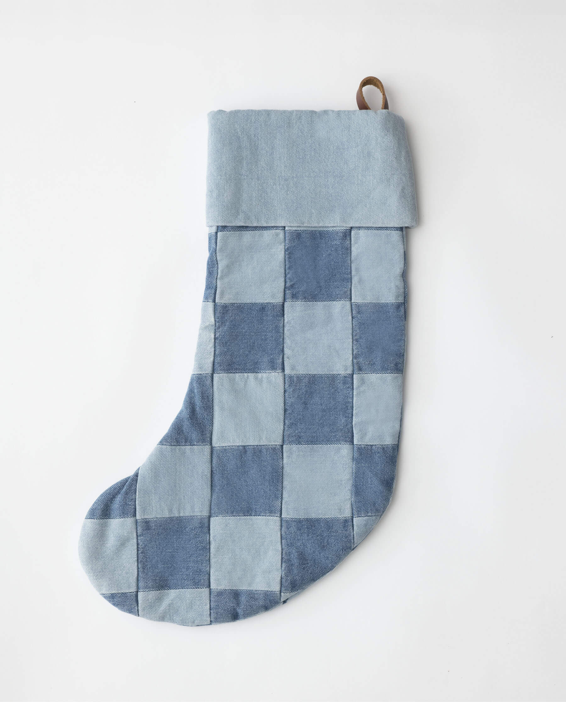 The Check Stocking. -- Multi Denim | THE GREAT.
