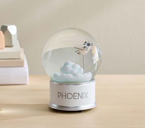 Disney Home x Sanderson Mickey Mouse In The Clouds Musical Snow Globe | Pottery Barn Kids