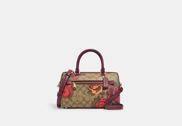 Rowan Satchel In Signature Canvas With Jumbo Floral Print | Coach Outlet