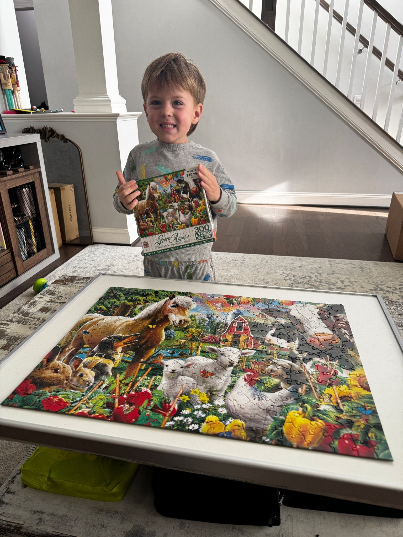 Our puzzle table! 

