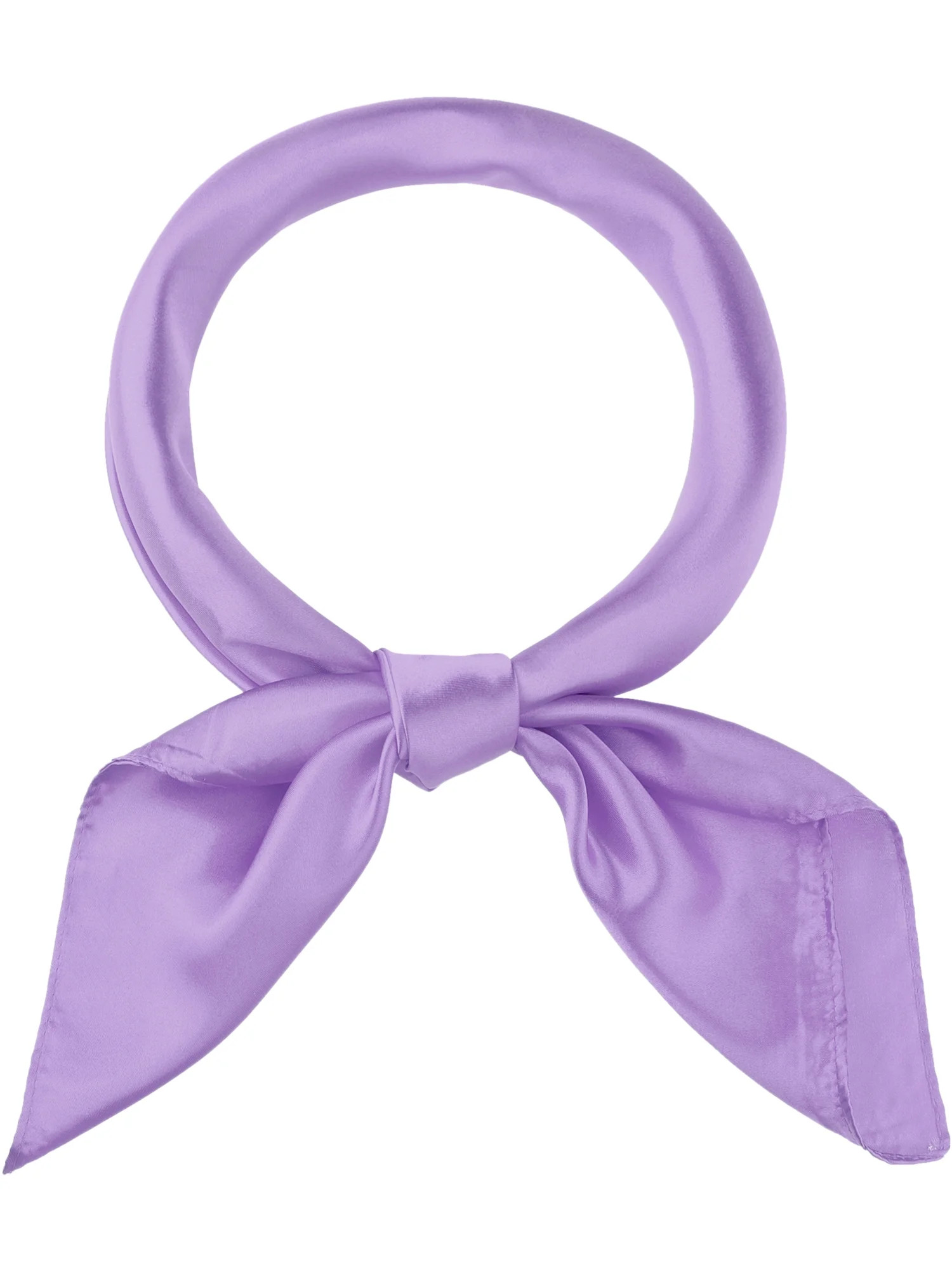 INSPIRE CHIC Women's Satin Neck Scarf Square Silky Solid Neckerchief Head Wrap Bandanas Lavender ... | Walmart (US)