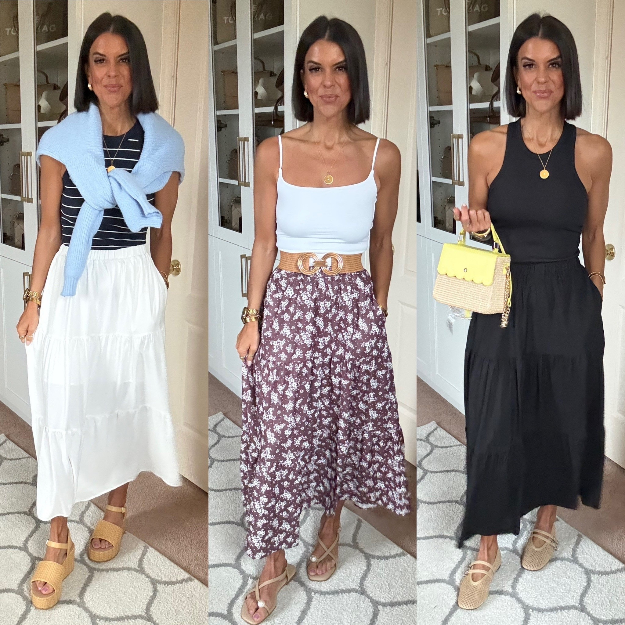 $17 Walmart maxi skirts! I’m 5’5 and in size small. Size xs in tanks 

#LTKgrwm #LTKSeasonal #LTKmomlife