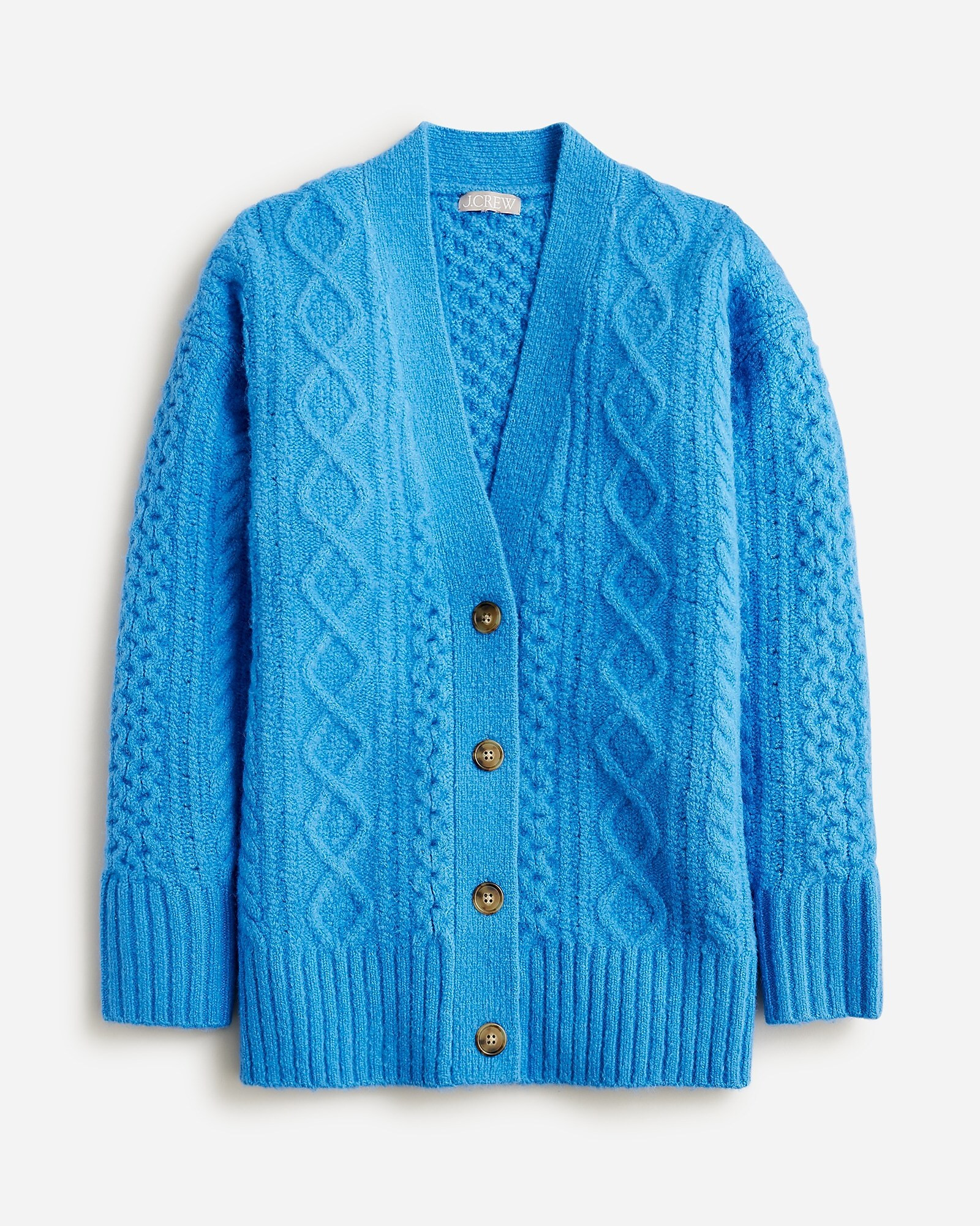 Cable-knit stretch cardigan sweater | J. Crew US