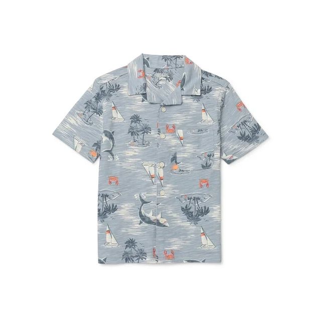 365 Kids from Garanimals Boys Mix and Match Camp Shirt with Short Sleeves, Sizes 4-10 | Walmart (US)