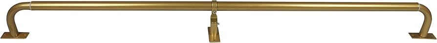 Meriville 1-Inch Diameter Wrap Around Blackout Curtain Rod, 48-Inch to 84-Inch, Gold Finish | Amazon (US)