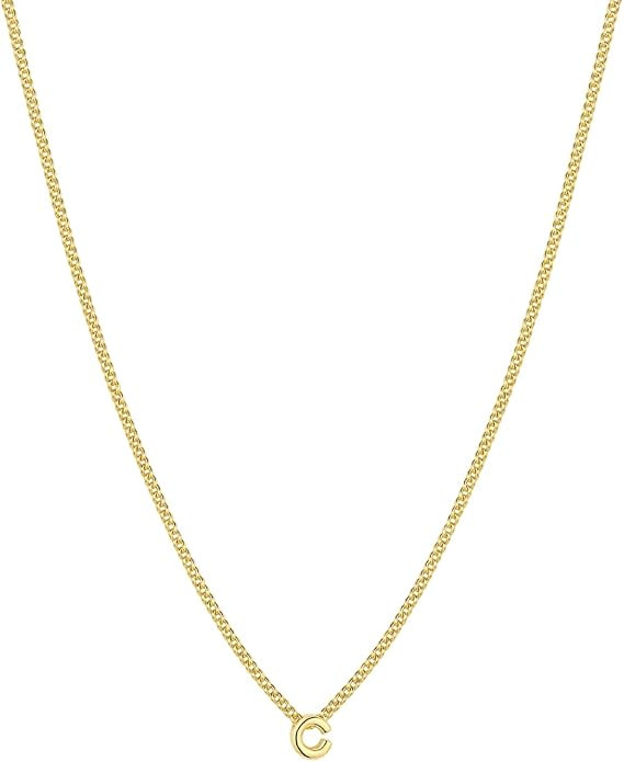 gorjana - Wilder Mini Alphabet Necklace - 18k Gold-Plated or Silver-Plated Brass - Personalized I... | Amazon (US)