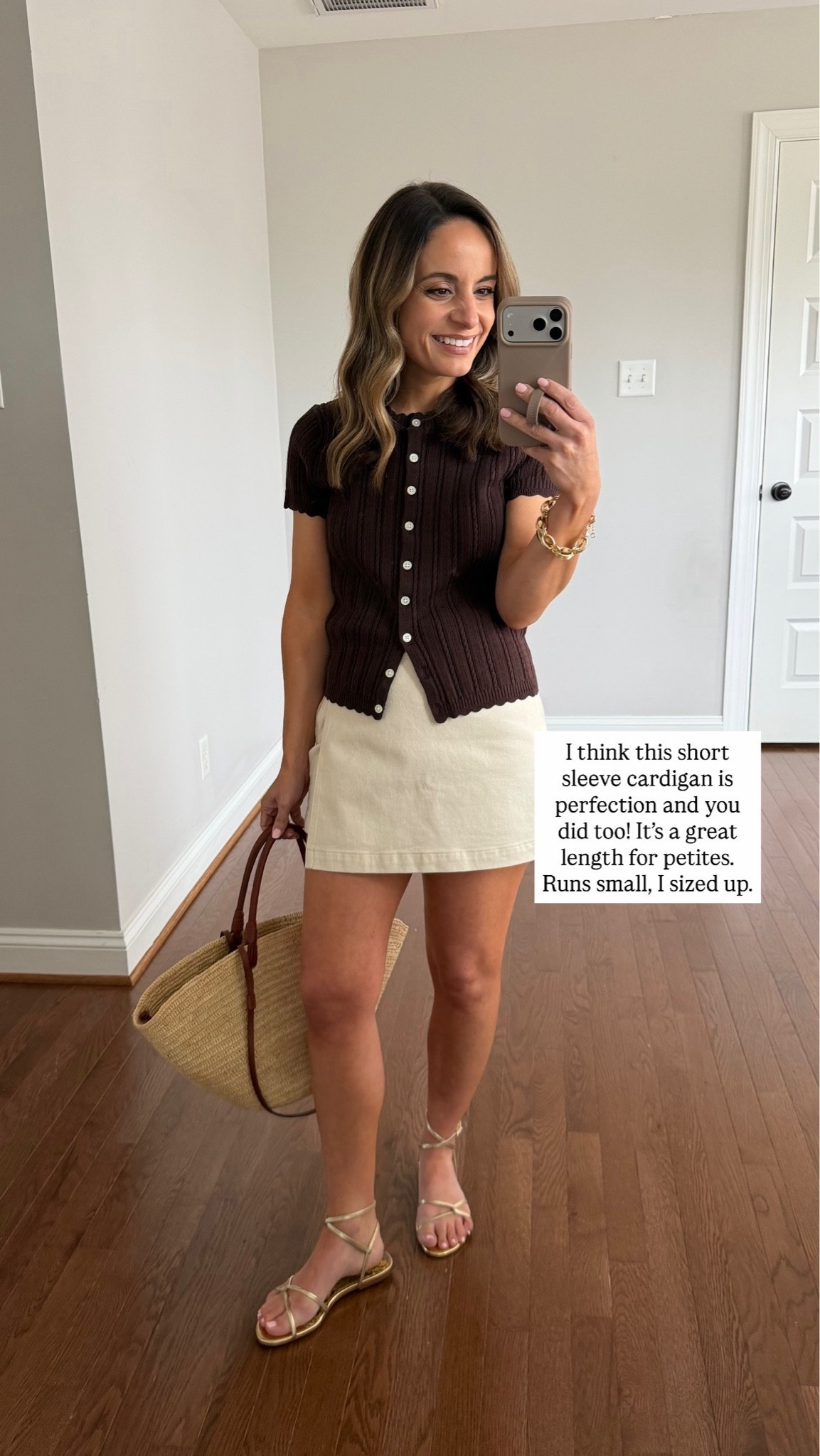 Top selling short sleeve cardigan on sale with an extra 15% off with code ADDTOBAG skort is included in the sale too! 

Cardigan: xs 
Skort: 00

#LTKPetite #LTKSaleAlert