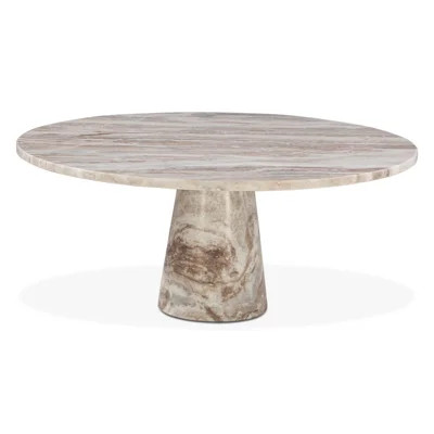 Giza 38" Coffee Table in Brown Toronto Marble | Wayfair North America