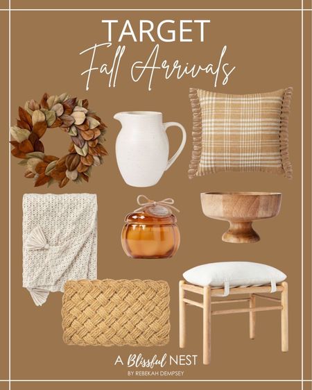 Target Home, Target Style, Target Finds, Studio McGee, Fall Wreath, Neutral Wreath, Fall Throw Pillow, Fall Throw, Fall Candle, Pumpkin Candle, Cushioned Seating, Small Bench, Woven Basket, Fruit Bowl, Table Piece, Wooden Centerpiece, 

#LTKhome #LTKHoliday #LTKSeasonal