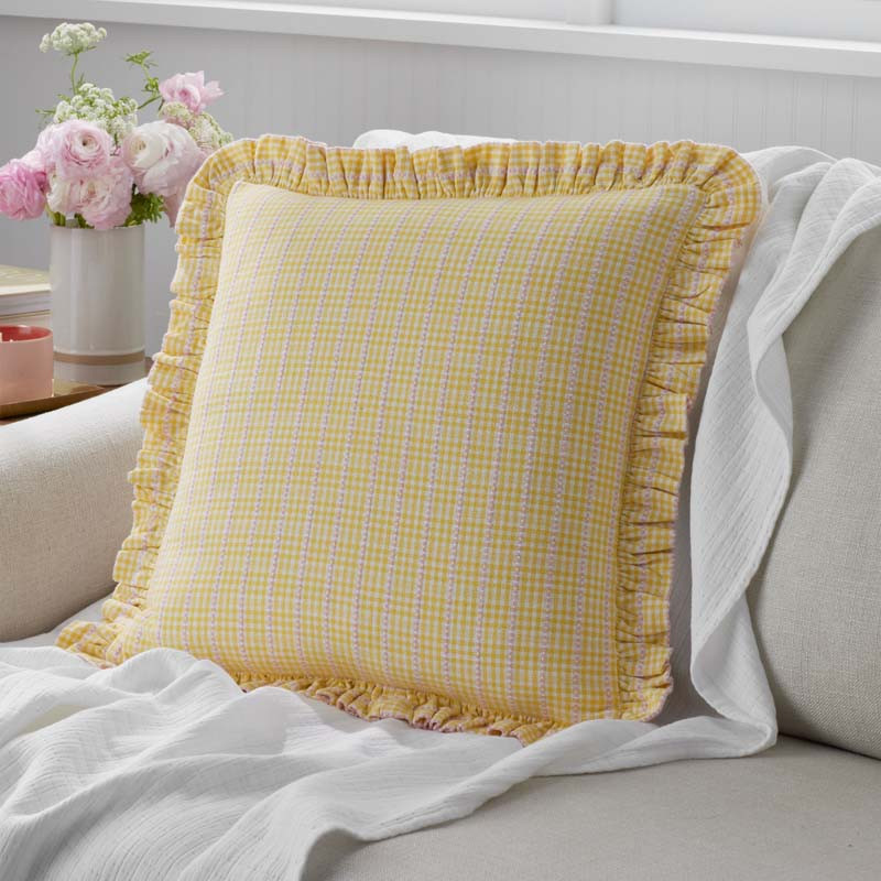 Classic Plaids Yarn-Dyed Cotton Decorative Square Pillow Cover - Soho Plaid | The Company Store