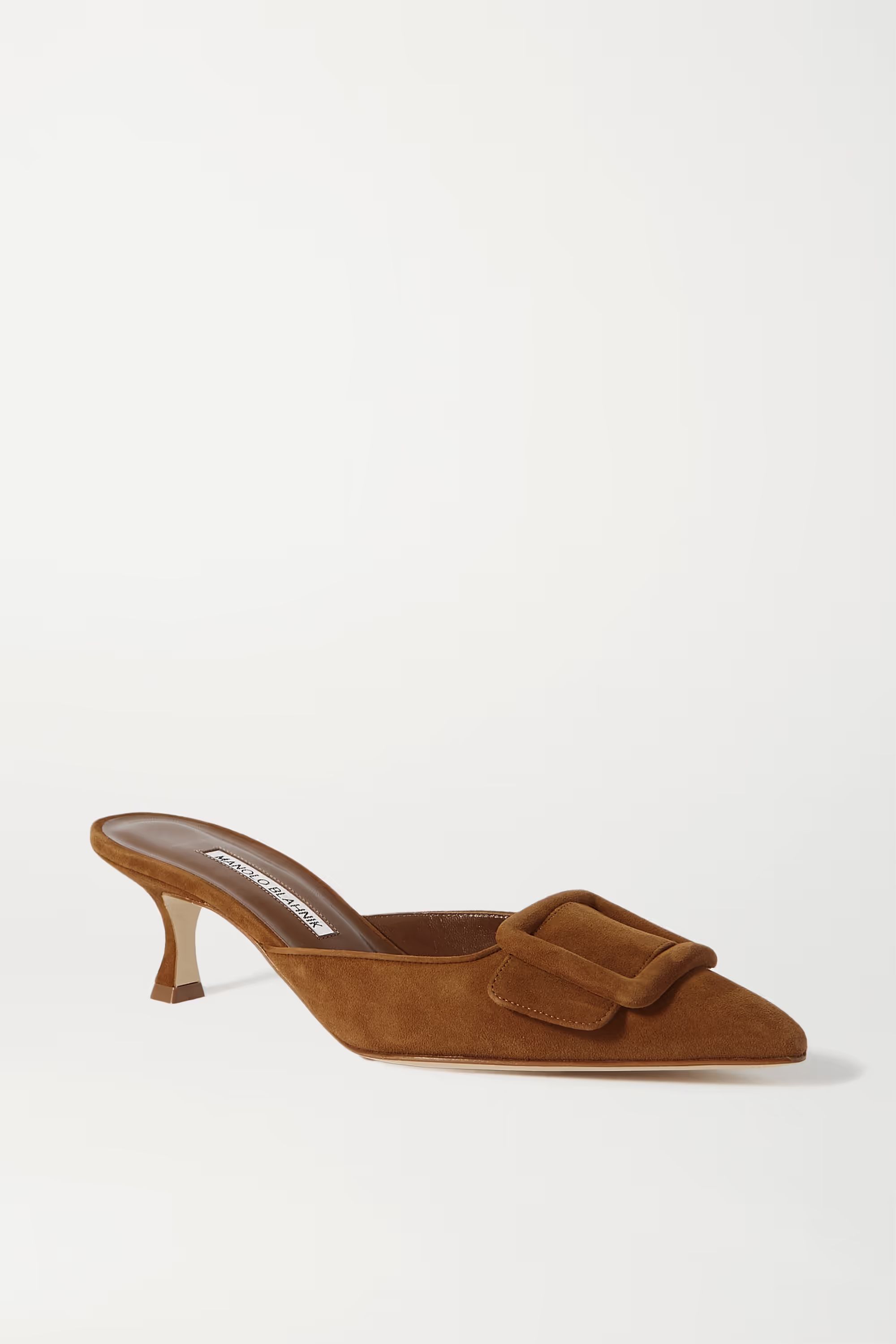 Maysale 50 buckled suede mules | NET-A-PORTER APAC