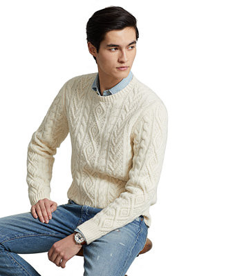 Polo Ralph Lauren Men's Iconic Fisherman's Sweater & Reviews - Sweaters - Men - Macy's | Macys (US)