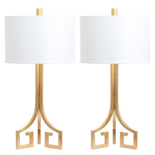 Set of 2 Arabelle Table Lamps - Gold | Desk Lamp, Bedside Lamp | One Kings Lane