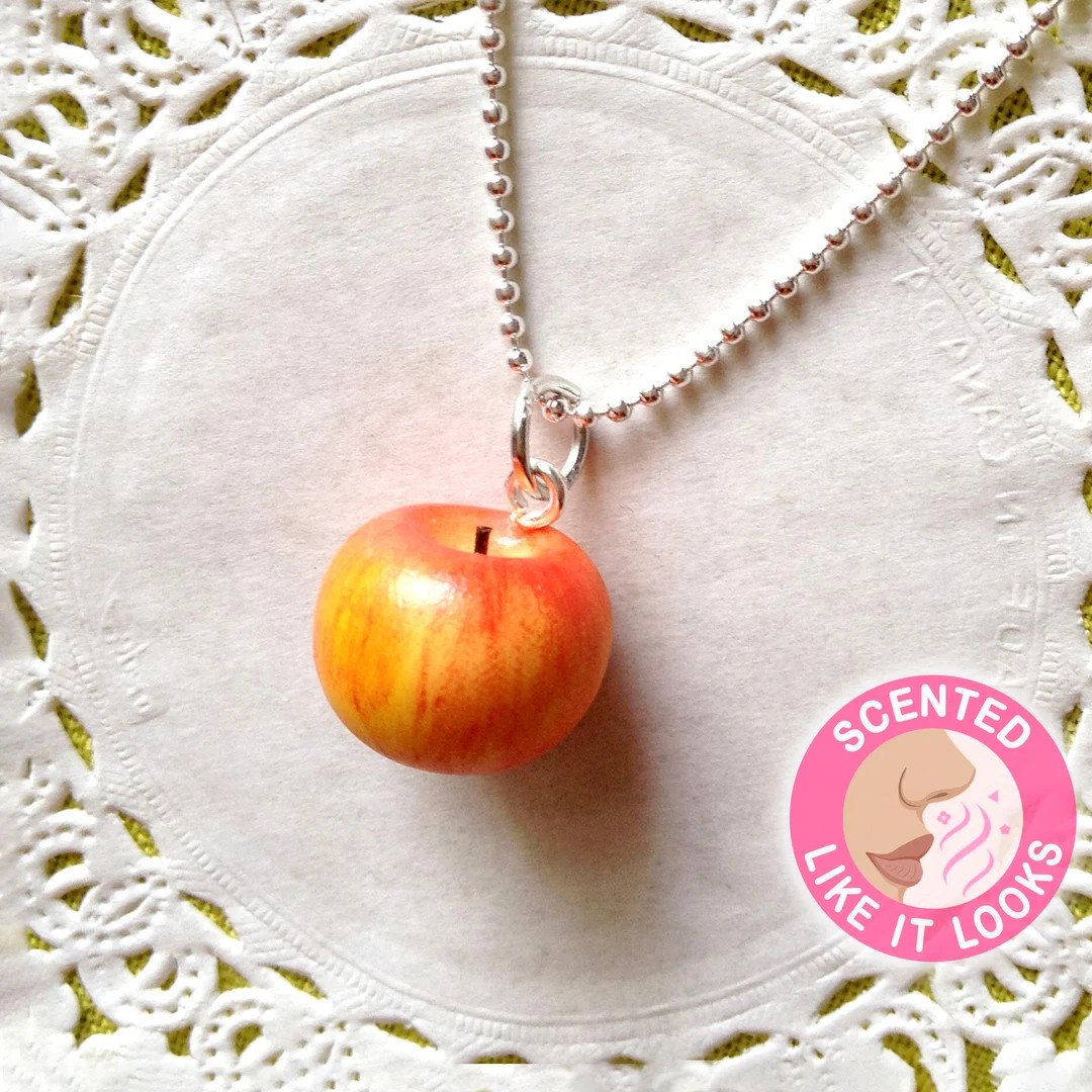 Sometimes it's okay to give into temptation.The Scented Apple Necklace may look sinfully deliciou... | Etsy (US)