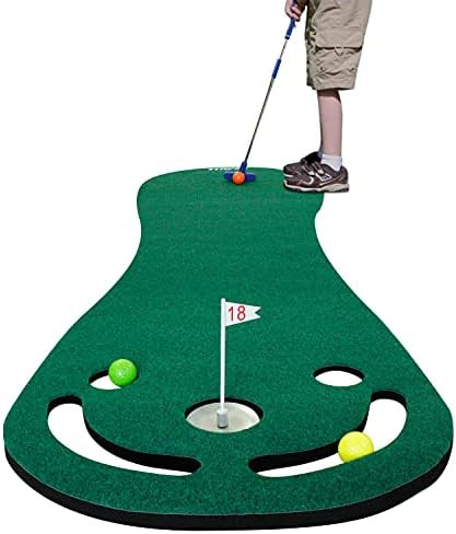 KOFULL Golf Putting Green with Putter & 3 Balls for Indoor Outdoor Office Party Backyard Use Golf... | Amazon (US)