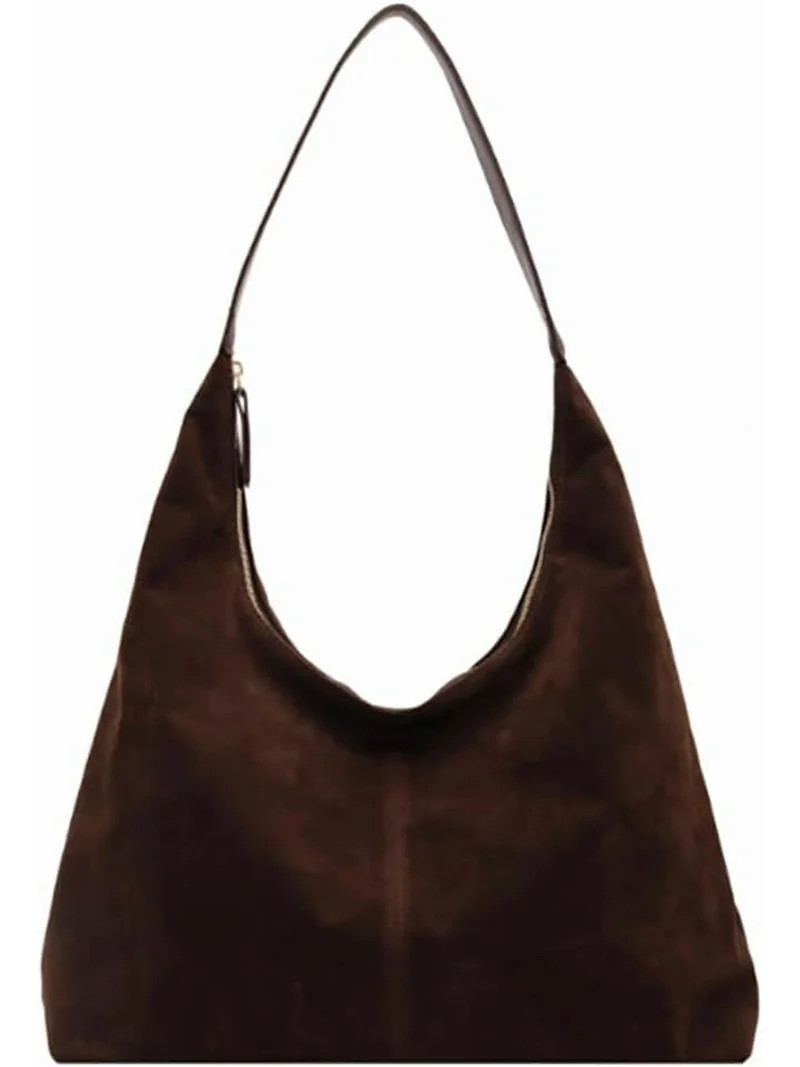 SHIHOISMN Trendy Suede Crescent Shoulder Bag Women Tote Bag Satchels Crossbody Purse Top-handle T... | Walmart (US)