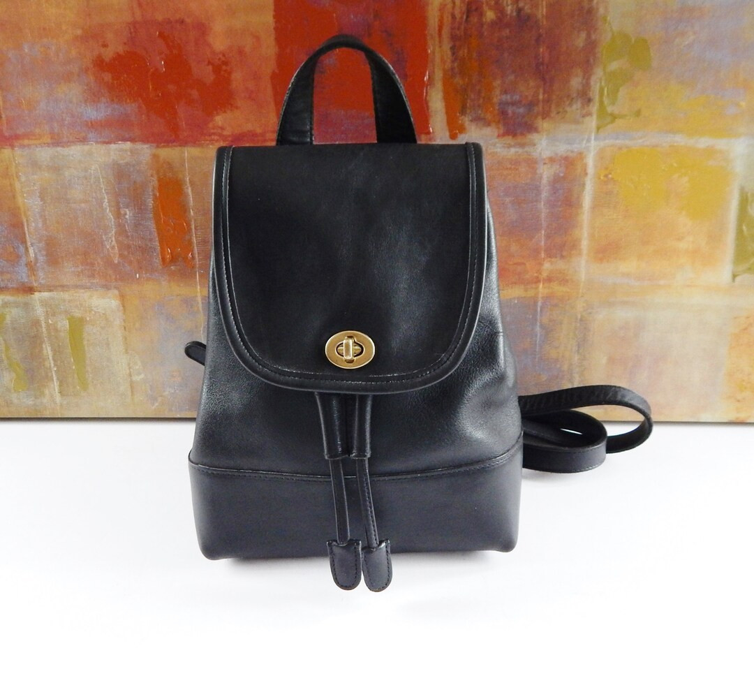 EXC Vintage COACH Black Leather Small Daypack Backpack 9960 - Etsy | Etsy (US)