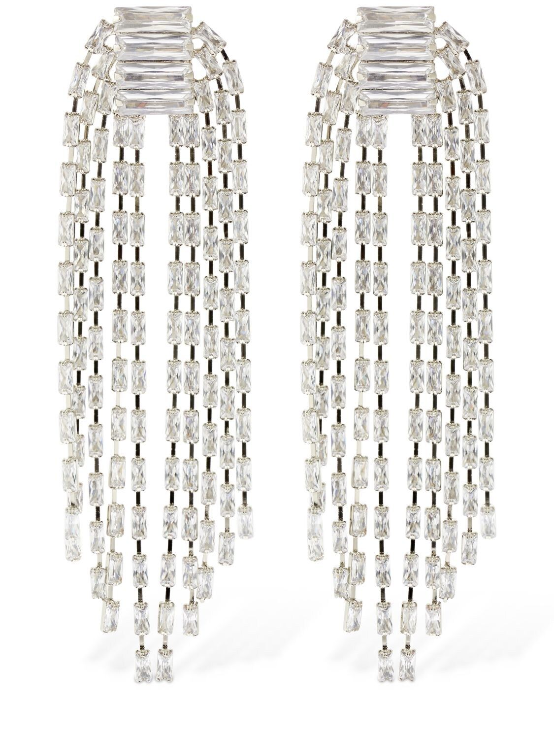 Yun Yun Sun - Miller crystal pendant earrings - Silver | Luisaviaroma | Luisaviaroma