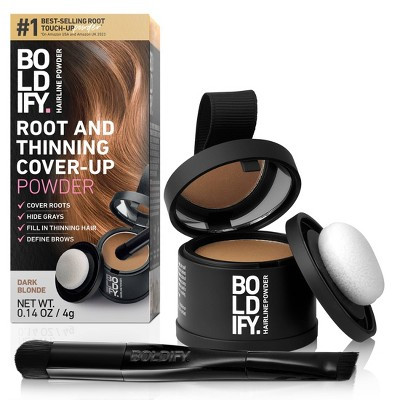 Boldify Root Touch Up Powder with Brush Covers Thinning Hair & Grays Water-Resistant - Dark Blonde | Target