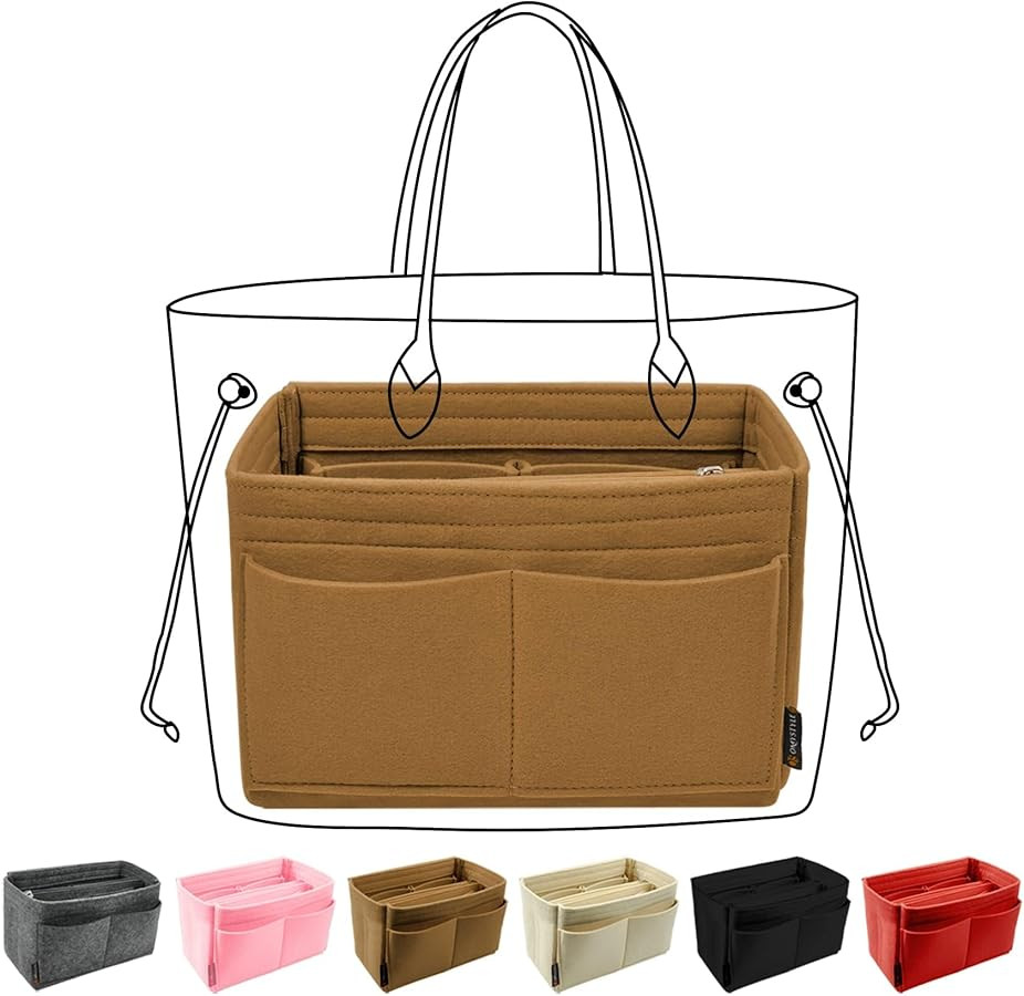 OMYSTYLE Purse Organizer Insert, Felt Tote Bag Organizer Insert with 5 Sizes, Handbag Dividers fo... | Amazon (US)