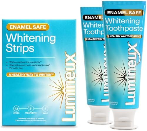 Lumineux Whitening Duo Set – Peroxide Free - Enamel Safe for Whiter Teeth – Includes 21 White... | Amazon (US)