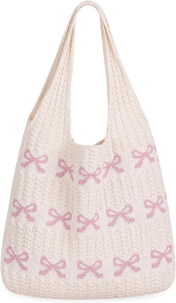 Sightor Crochet Tote Bag, Mesh Beach Bag Knit Summer Hobo Bag Vacation Boho Tote Bag for Women | Amazon (US)
