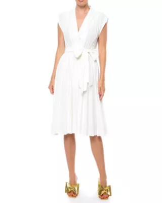 Meghan Los Angeles Women's Honeysuckle Midi Dress, Ivory, Xxl | Belk