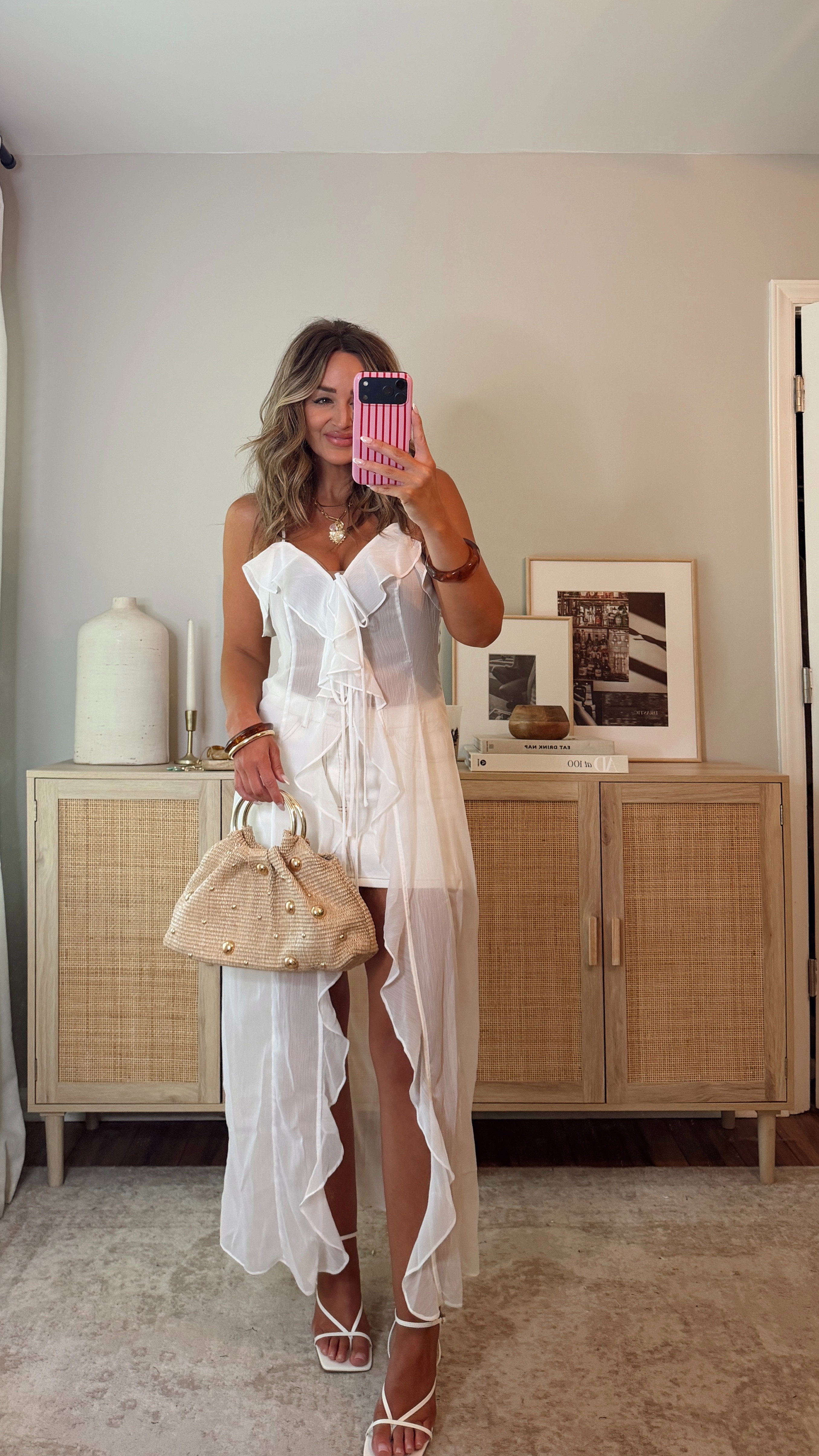35% off with LEANN35, if expired use code LEANN30 all white summer outfit! this sheer top is gorgeous! perfect for a beach vacation, or concert! i'm in a size S. i'm in a size M skirt, it runs small, size up. vici, summer outfit, vacation outfit 

 #LTKootd