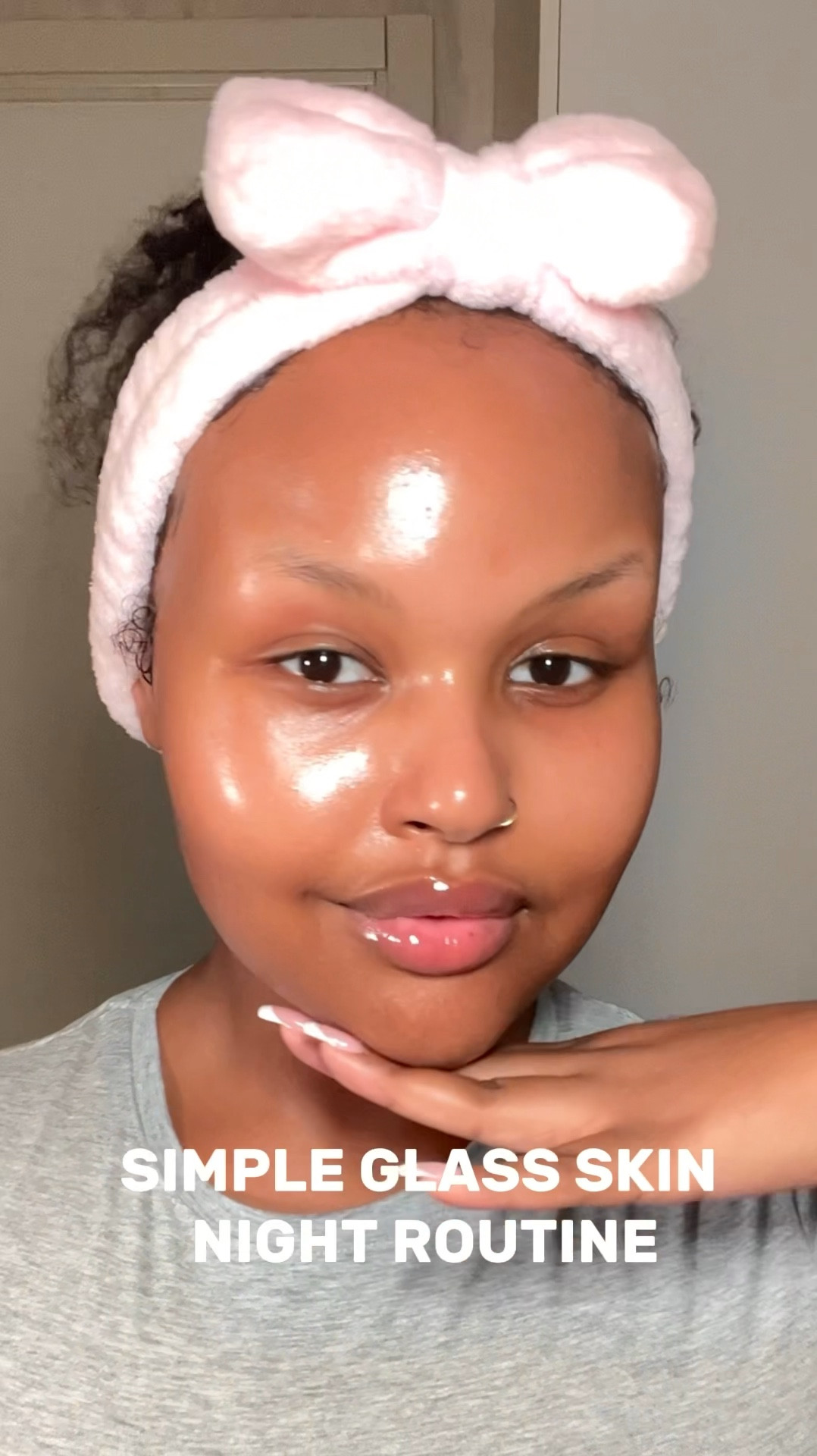 glass skin nighttime skincare routine 🤍🫧✨

#LTKbeauty