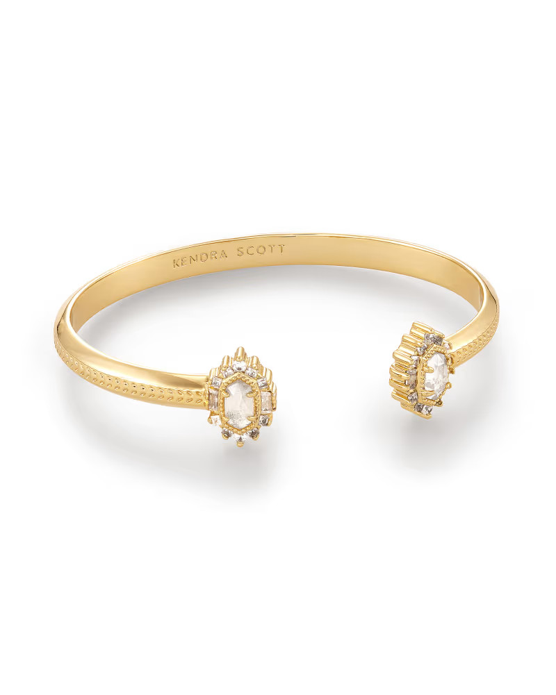 Kapri Gold Cuff Bracelet in Lustre Glass | Kendra Scott